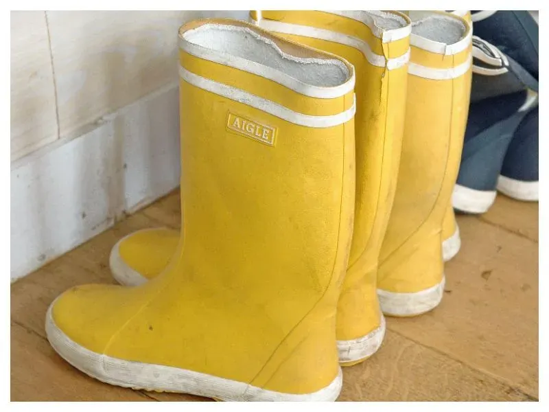 Bottes de pluie jaunes pour enfants